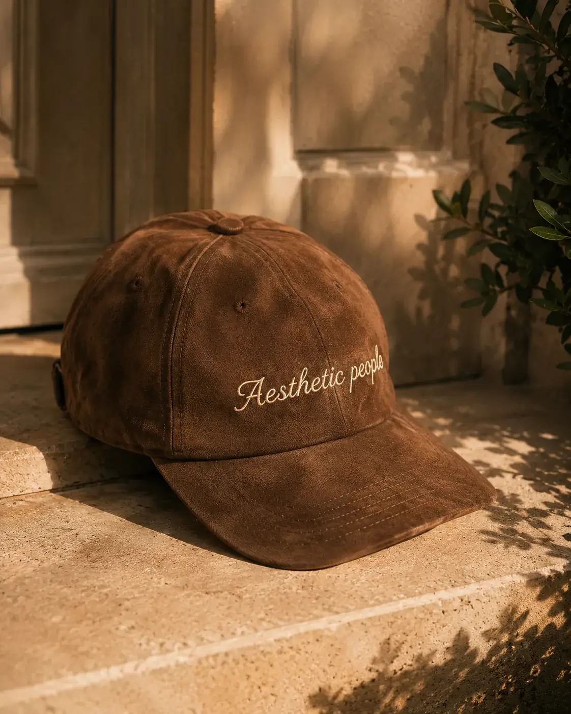 Casquette suède brodée Paris — Paris Broderie